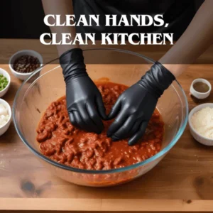 Disposable Black Vinyl Gloves - Powder Free (Pack of 100)