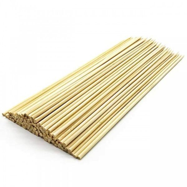 Wooden Disposable Barbecue Sticks – Bamboo Skewers for Grilling & Crafts (6" to 16") - Image 2