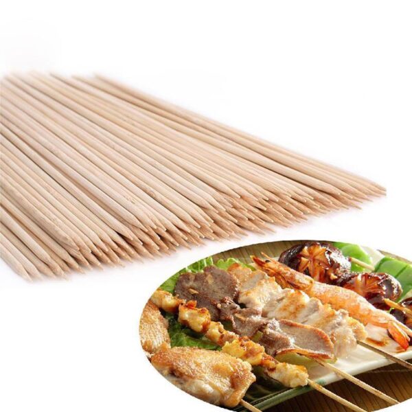 Wooden Disposable Barbecue Sticks – Bamboo Skewers for Grilling & Crafts (6" to 16")
