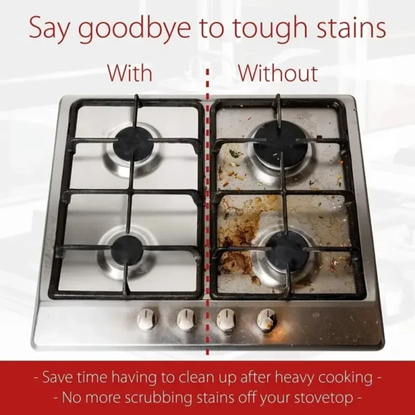 Disposable Aluminum Foil Gas Stove Burner Covers – Pack of 10
