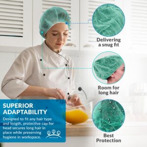 Chef Hair Nets – 18″ Disposable Bouffant Caps (100-Pack)