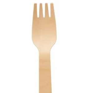 Birchwood Wooden Fork – 140mm Eco-Friendly Disposable Cutlery for Desserts, Salads & More | Biodegradable Wooden Utensil