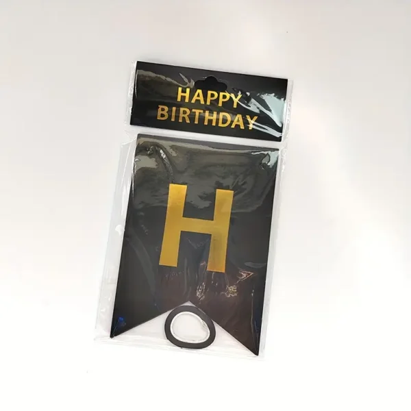 Happy Birthday Banner Foil Letter Bunting – Paper Garland for Birthday Party Room Decoration - Image 4