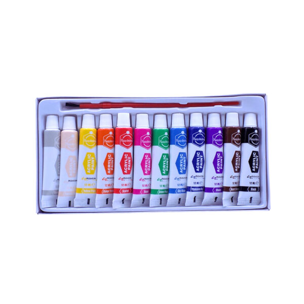 🎨 Keep Smiling Acrylic Paint Set – 12 Colors (12ml Each) | Vibrant Water-Based Paints for Art & DIY - Image 3