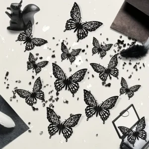 12pcs 3D Butterfly Wall Decals – Decorative Paper Stickers for Walls, Rooms & Events