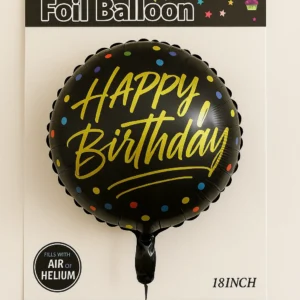 HAPPY BIRTHDAY Aluminum Foil Balloon – 18 Inch | Reusable Helium/Air Balloon for Party Decoration