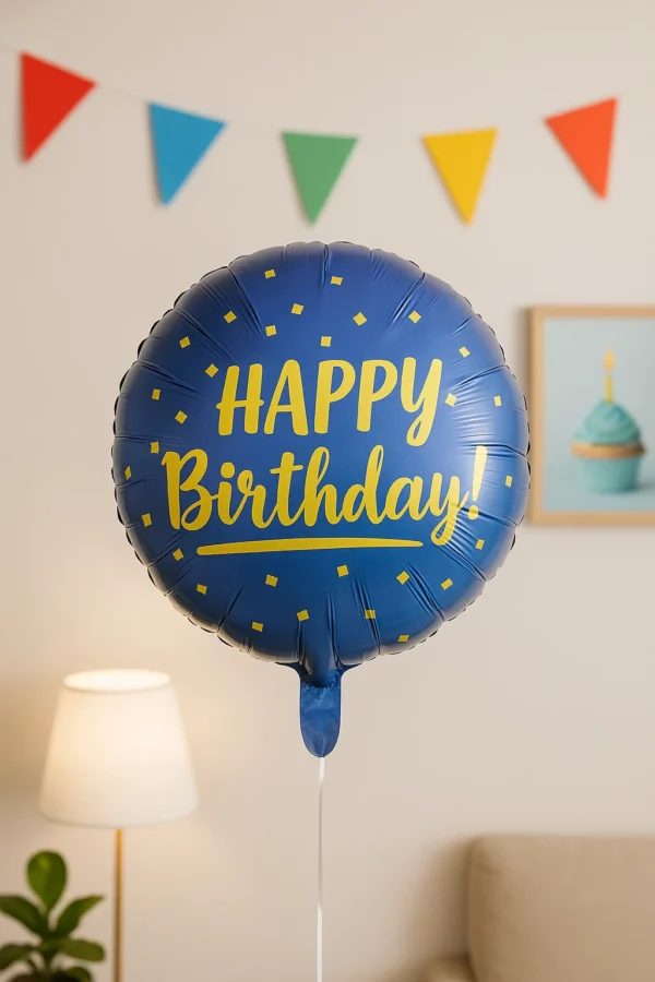 HAPPY BIRTHDAY Aluminum Foil Balloon – 18 Inch | Reusable Helium/Air Balloon for Party Decoration - Image 2
