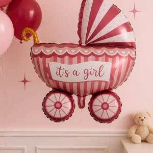 "It’s a Girl" Foil Balloon – Baby Shower Party Decoration