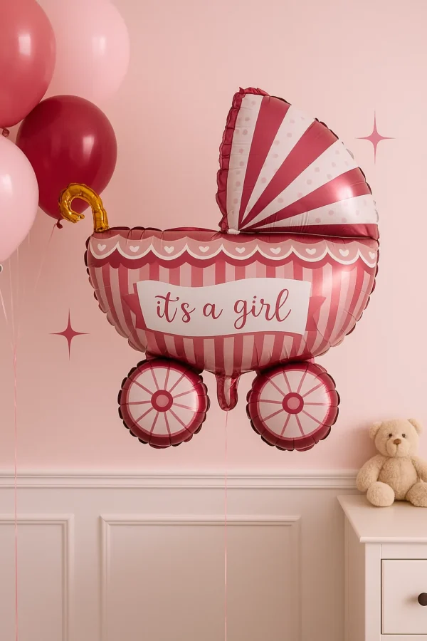 "It’s a Girl" Foil Balloon – Baby Shower Party Decoration