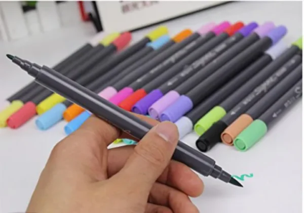 M&G Signme Marker 2-in-1 Tips – 12 Colors & Multi-brush Collection - Image 3