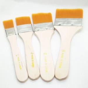 4pcs Wide & Thin Gesso Paint Brush Set – Keep Smiling | Soft Nylon Bristles