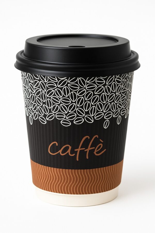 Coffee Ripple Cup with Lid – (8oz & 12oz Available)