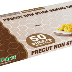 Premium Baking Paper Pre-Cut Sheets 30cm x 28cm – 50 Pcs Box | Non-Stick Parchment Paper